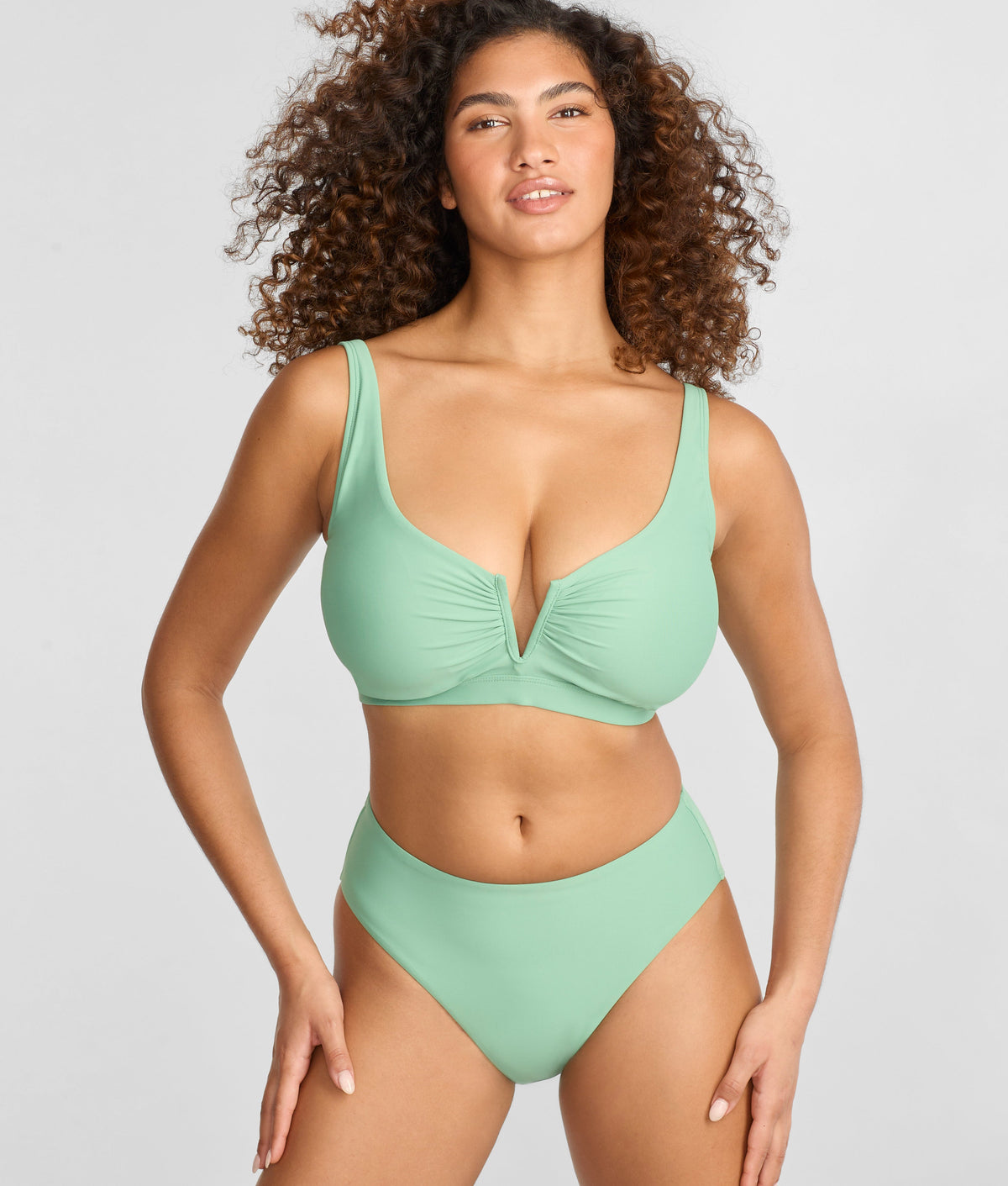 V Front Bralette Underwire Bikini Top