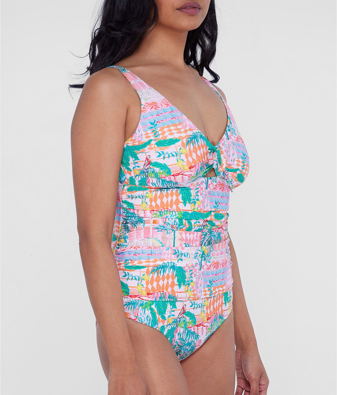 Tie Front Underwire One-Piece
