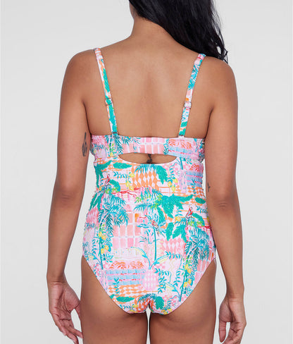Tie Front Underwire One-Piece