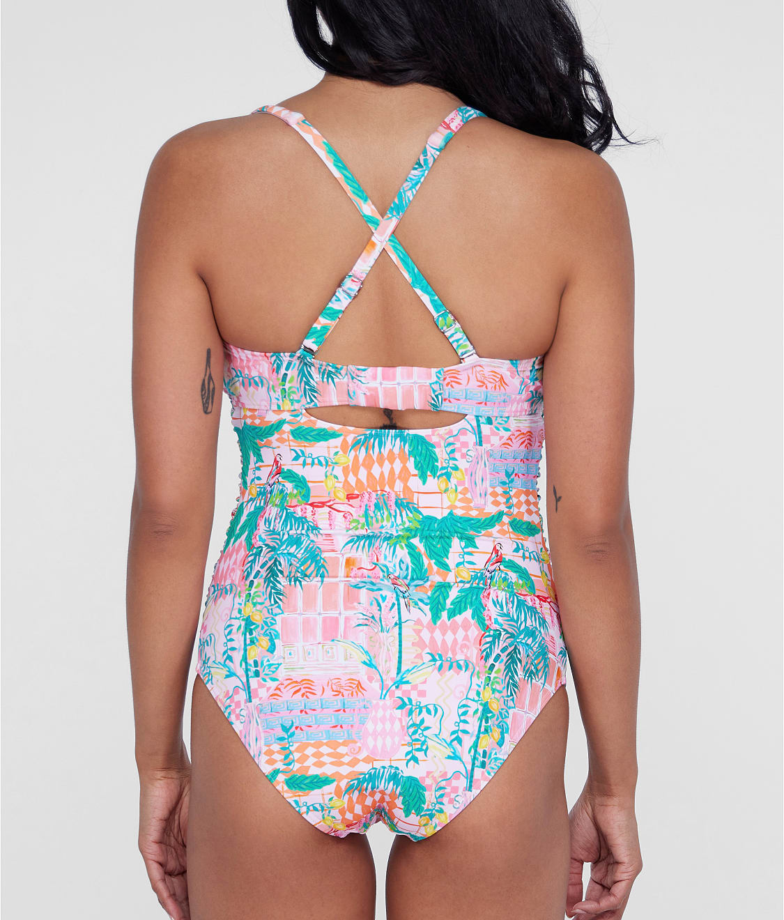 Tie Front Underwire One-Piece
