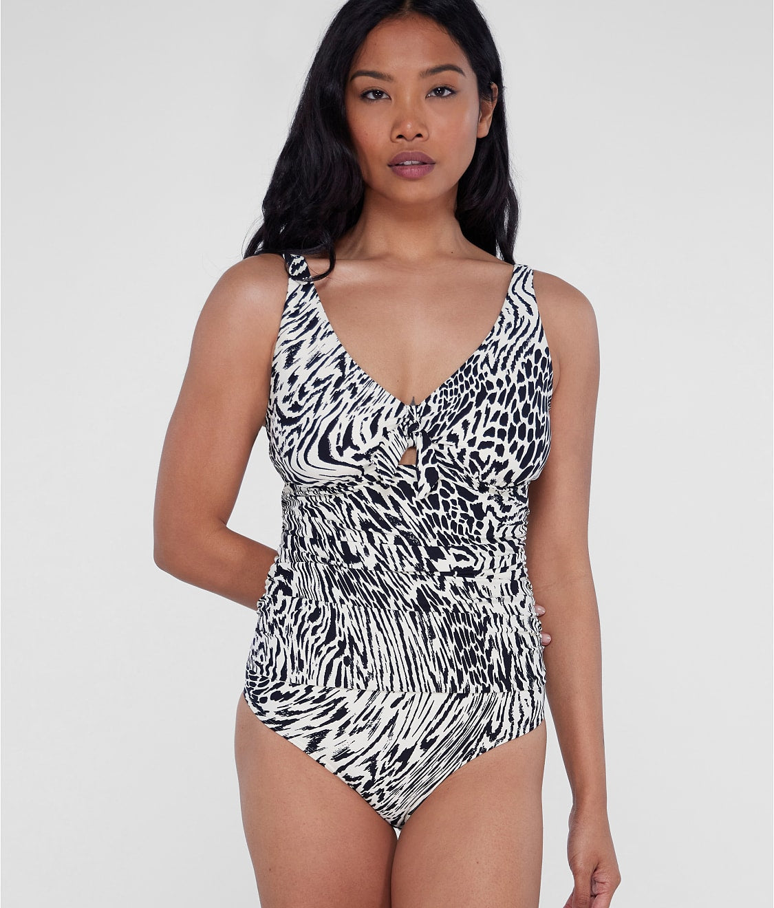 Tie Front Underwire One-Piece