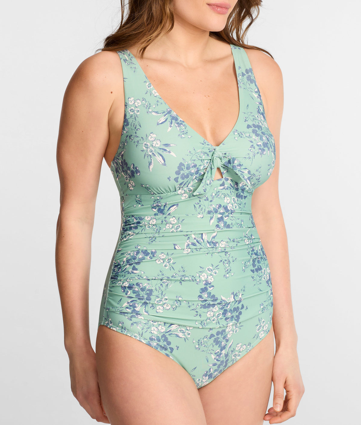 Tie Front Underwire One-Piece