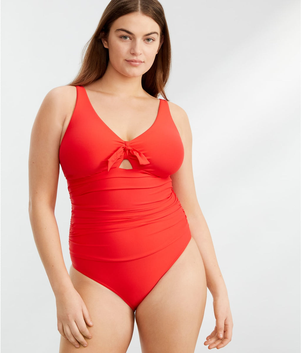Tie Front Underwire One-Piece