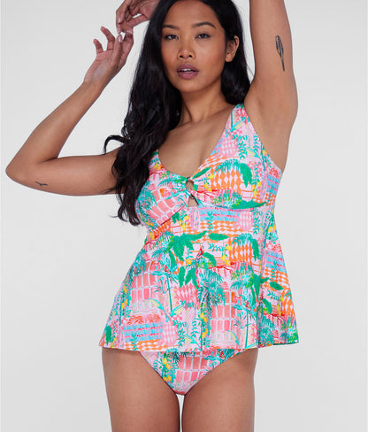 Ring-Front Underwire Tankini Top