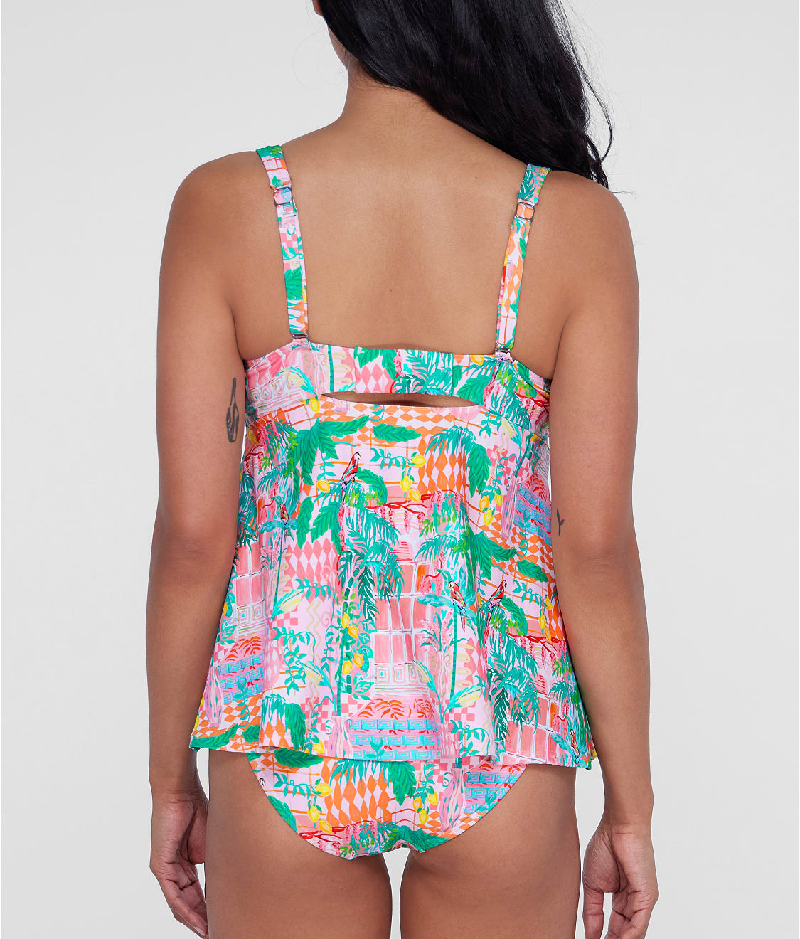 Ring-Front Underwire Tankini Top
