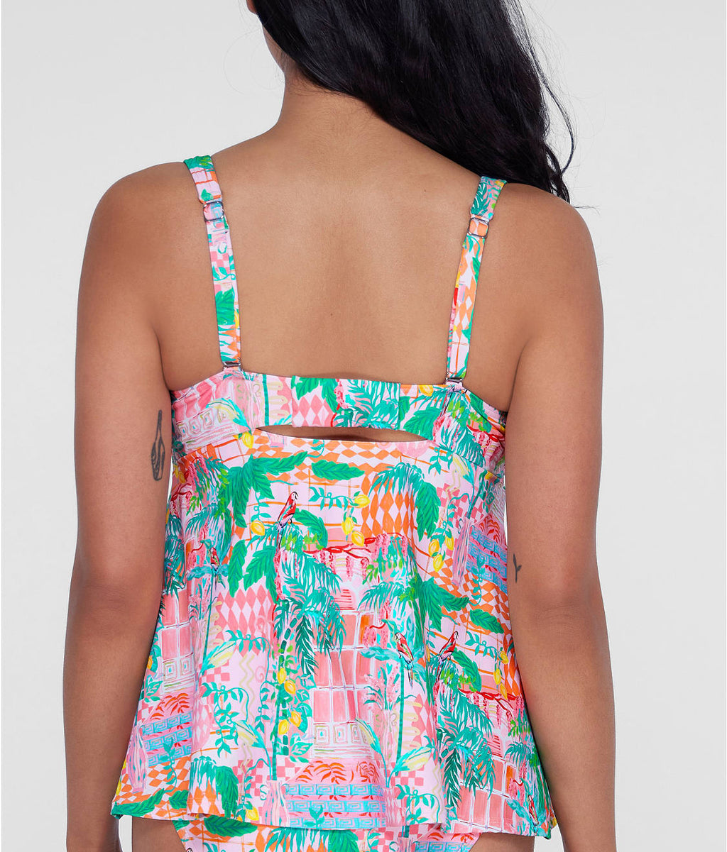 Ring-Front Underwire Tankini Top