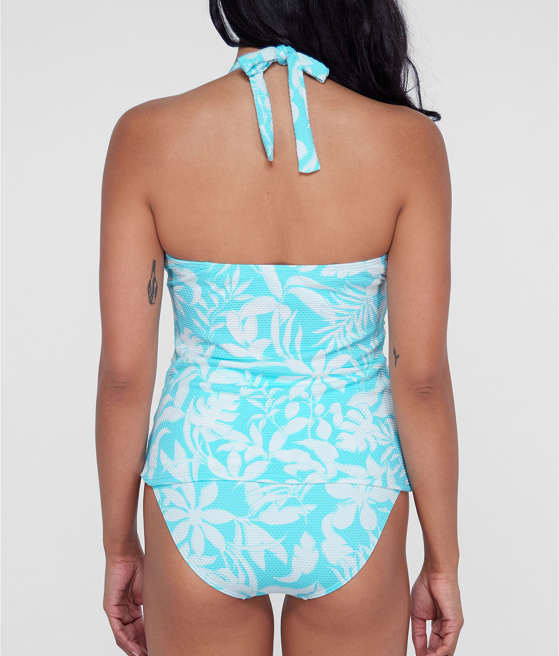 Ruffle Halter Underwire Tankini Top