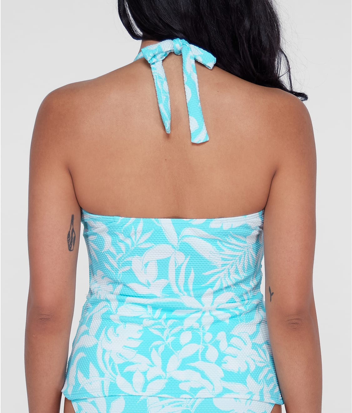 Ruffle Halter Underwire Tankini Top