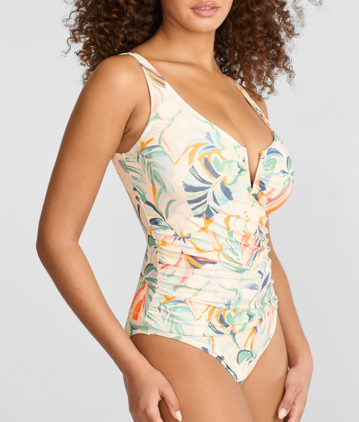V Front Underwire Tankini Top
