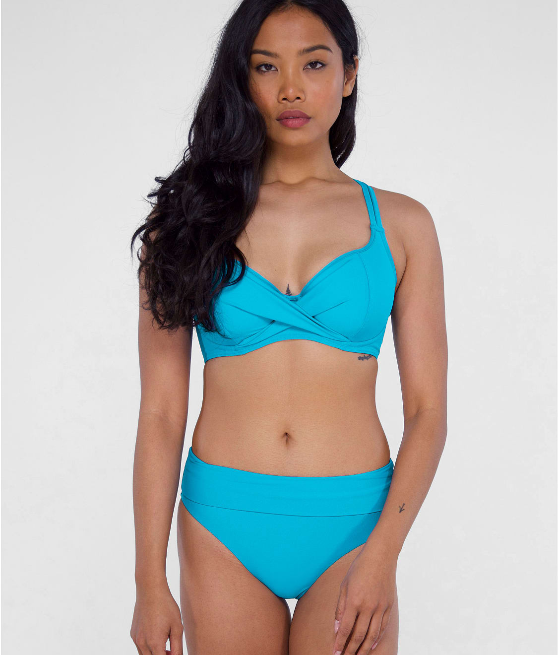 High-Waist Fold-Over Bikini Bottom