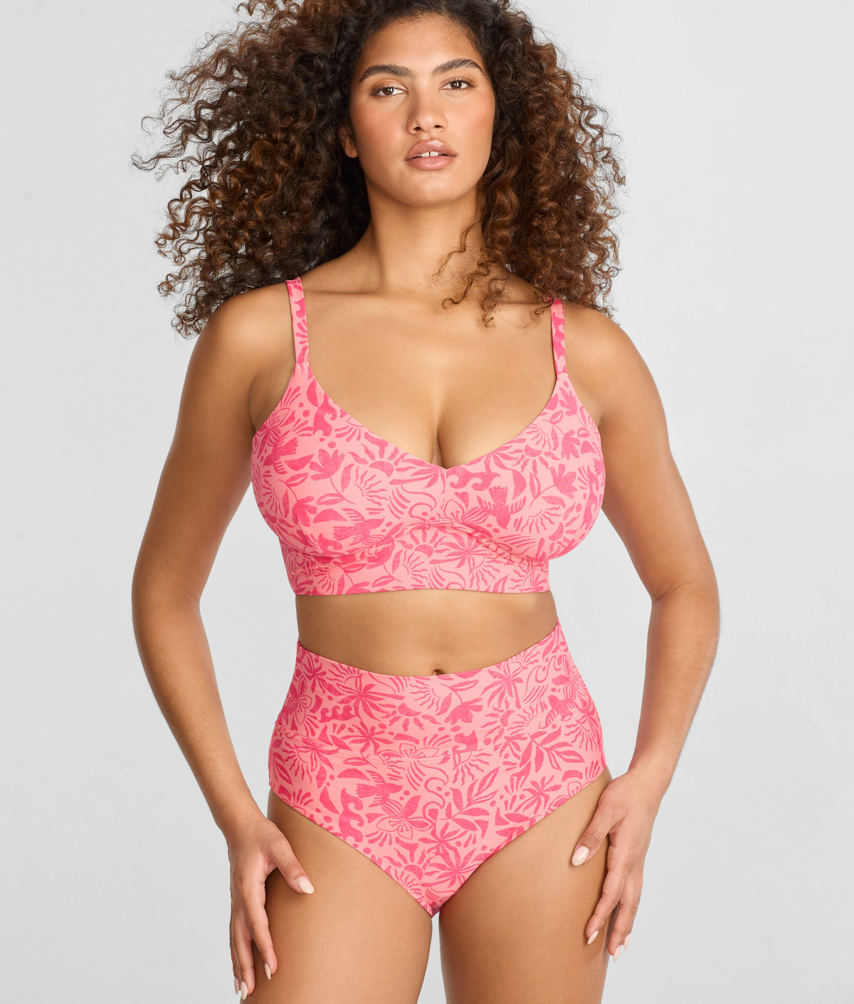 High-Waist Fold-Over Bikini Bottom