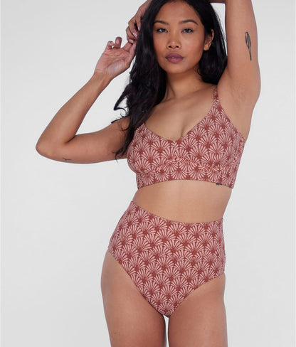 High-Waist Fold-Over Bikini Bottom