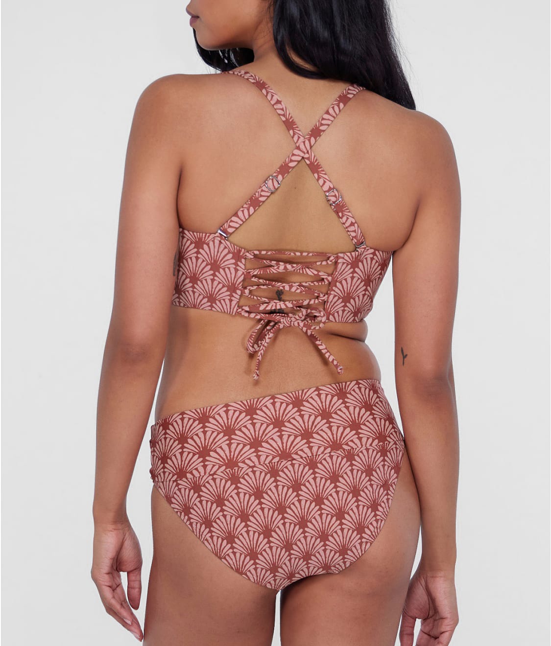 High-Waist Fold-Over Bikini Bottom