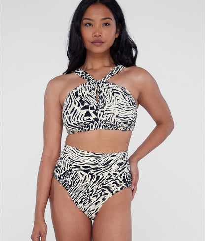 High-Waist Fold-Over Bikini Bottom