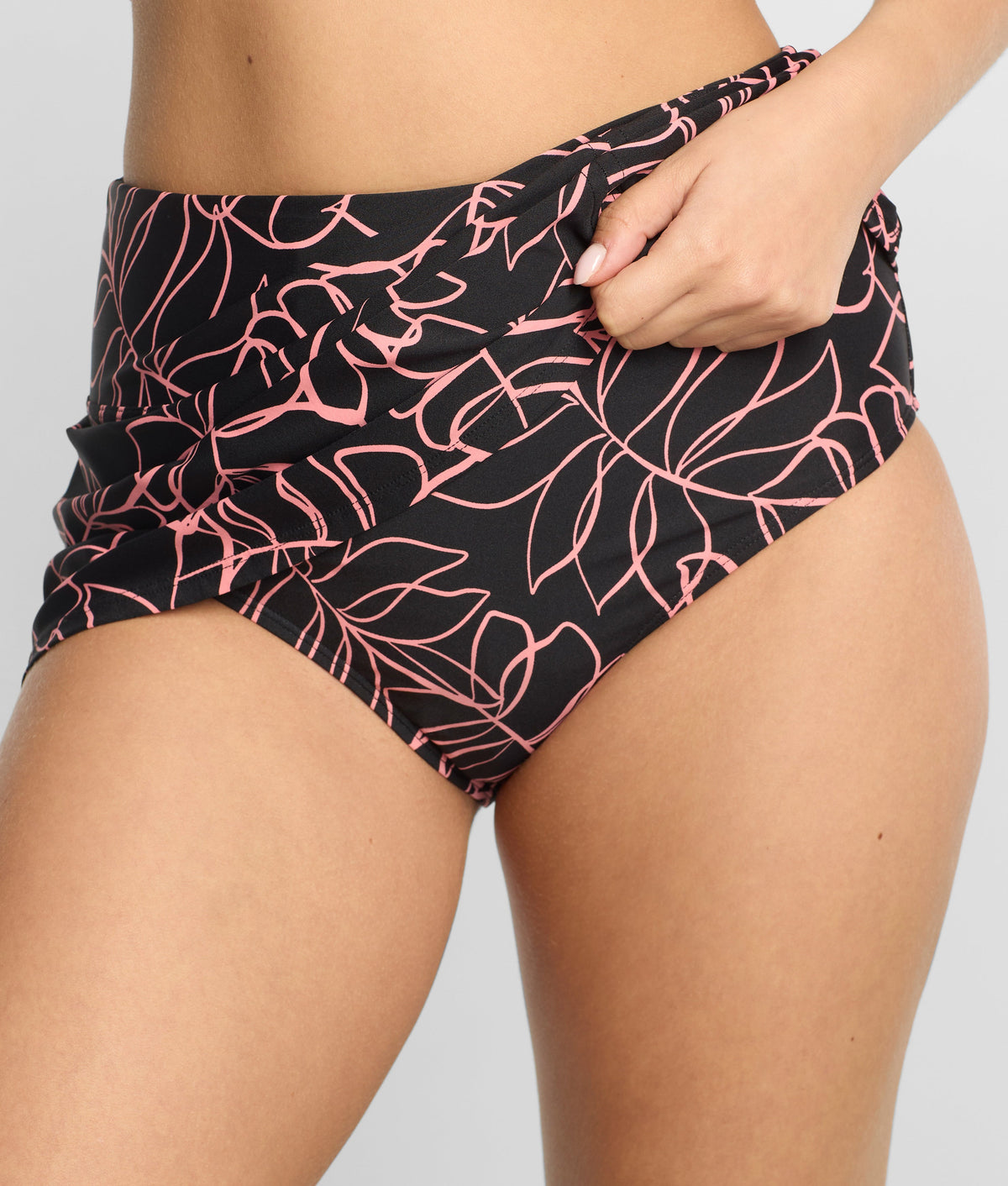 High-Waist Skirted Bikini Bottom
