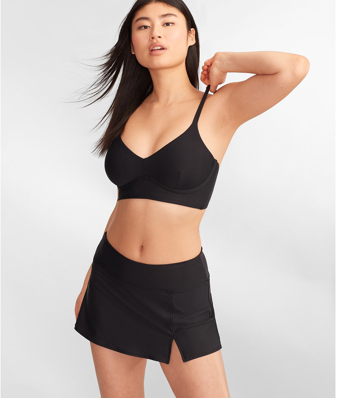 High-Waist Skirted Bikini Bottom