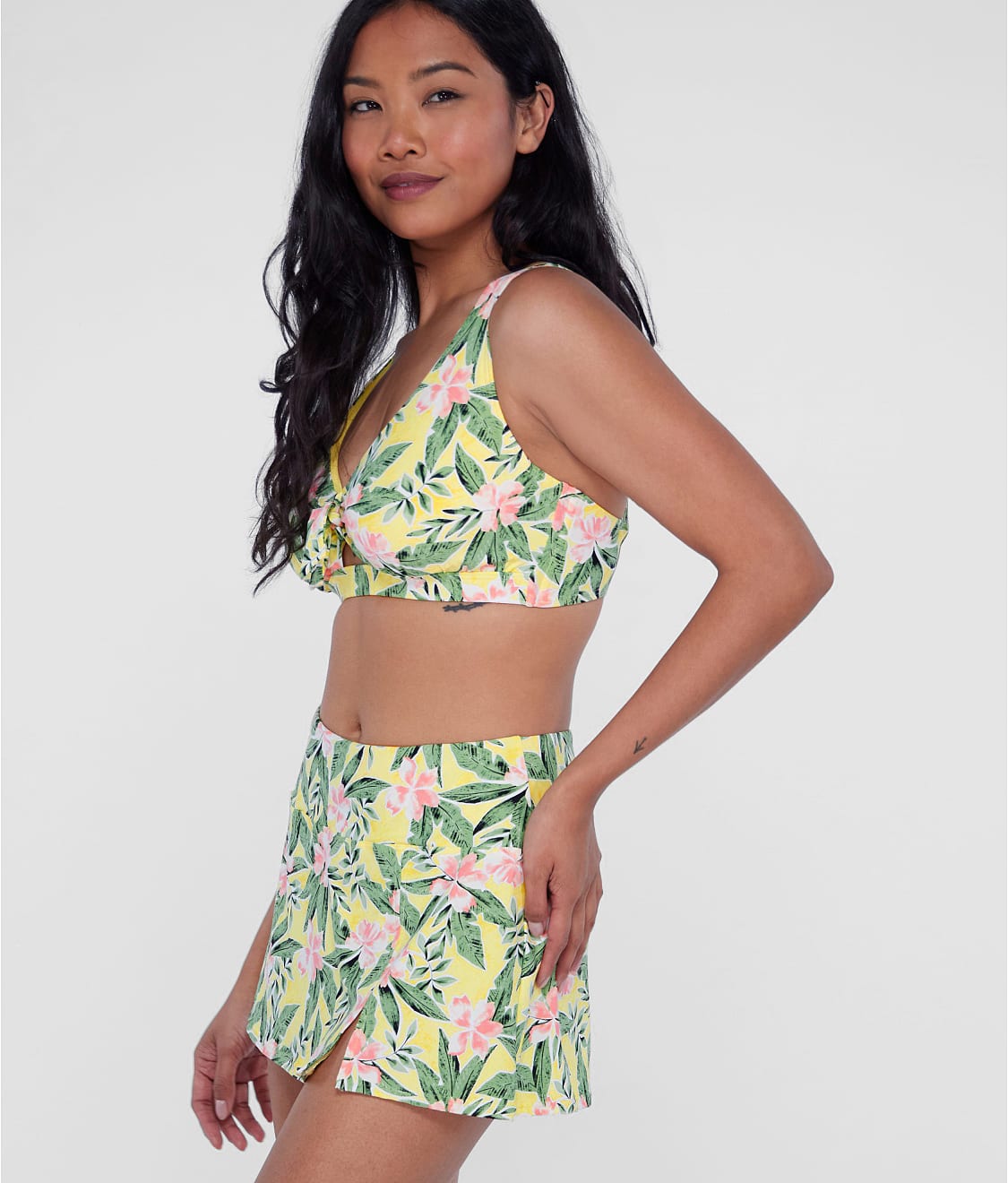 High-Waist Skirted Bikini Bottom