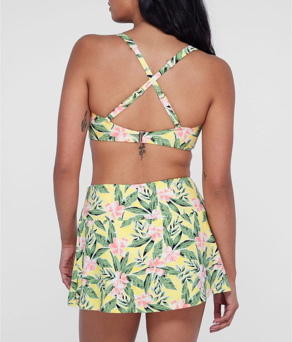 High-Waist Skirted Bikini Bottom