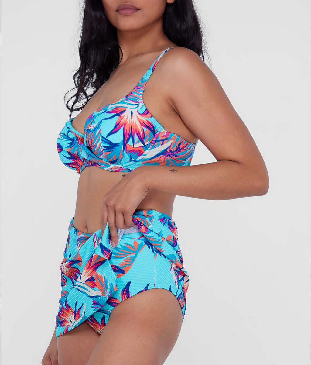 High-Waist Skirted Bikini Bottom