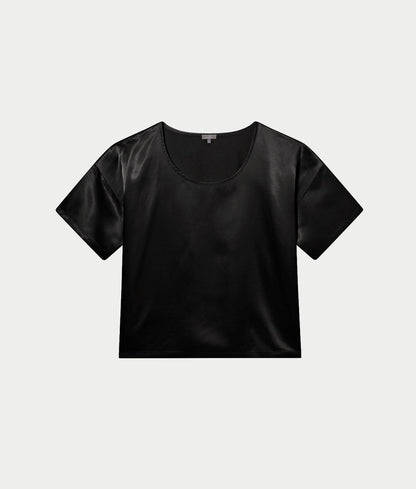 Brie Satin Short Sleeve Tee