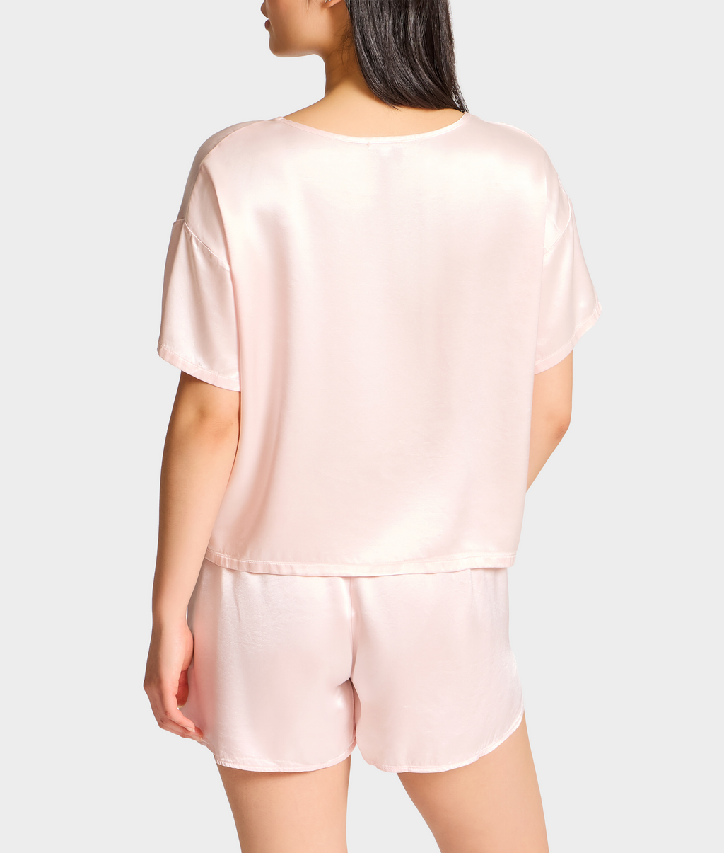 Brie Satin Short Sleeve Tee