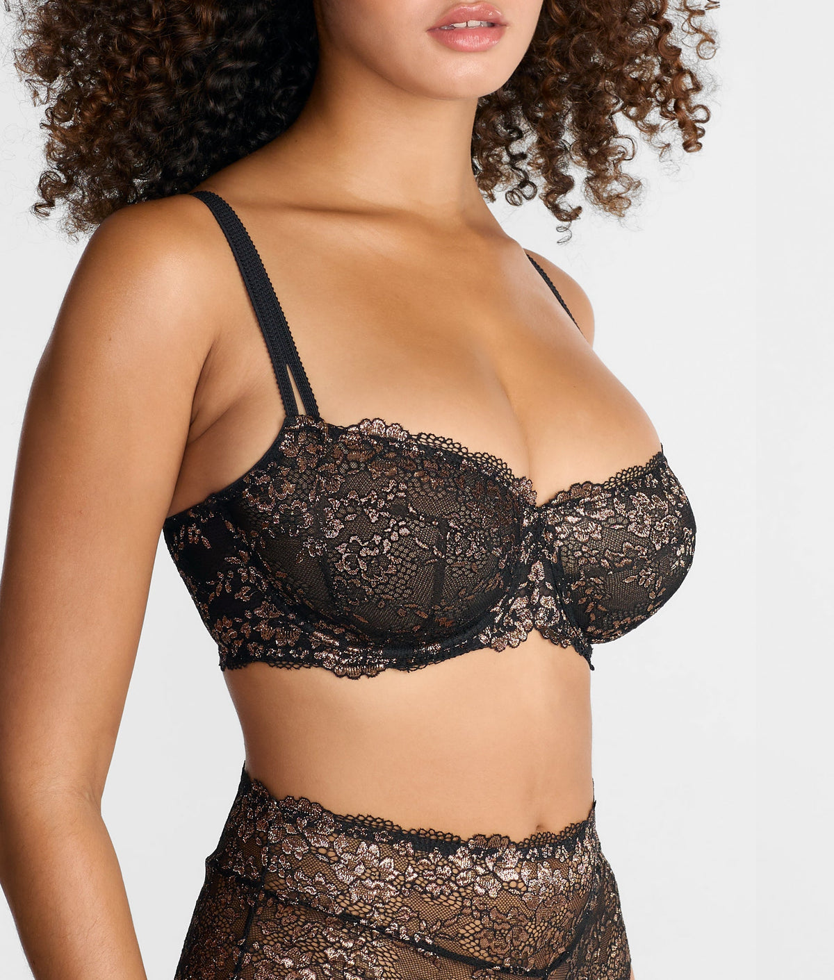 Lace Unlined Side Support Bra