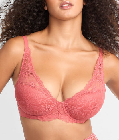 Lightly Lined Lace Plunge Bra