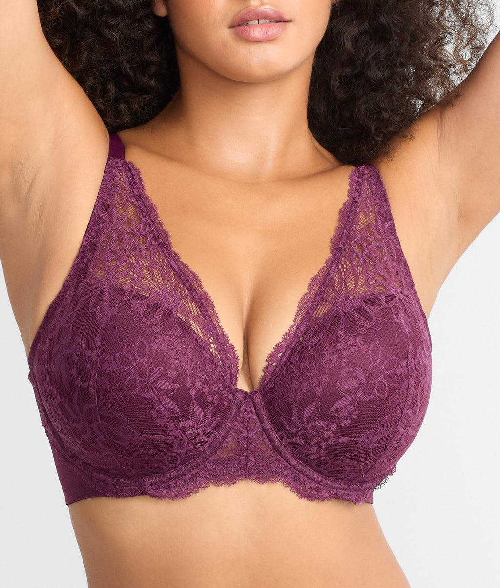Lightly Lined Lace Plunge Bra