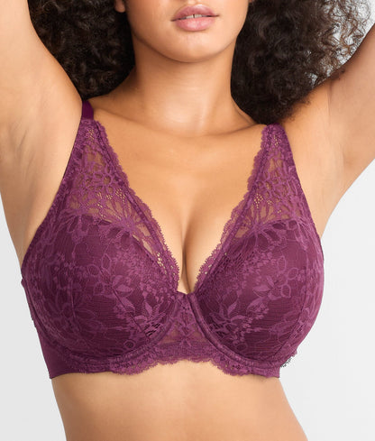 Lightly Lined Lace Plunge Bra