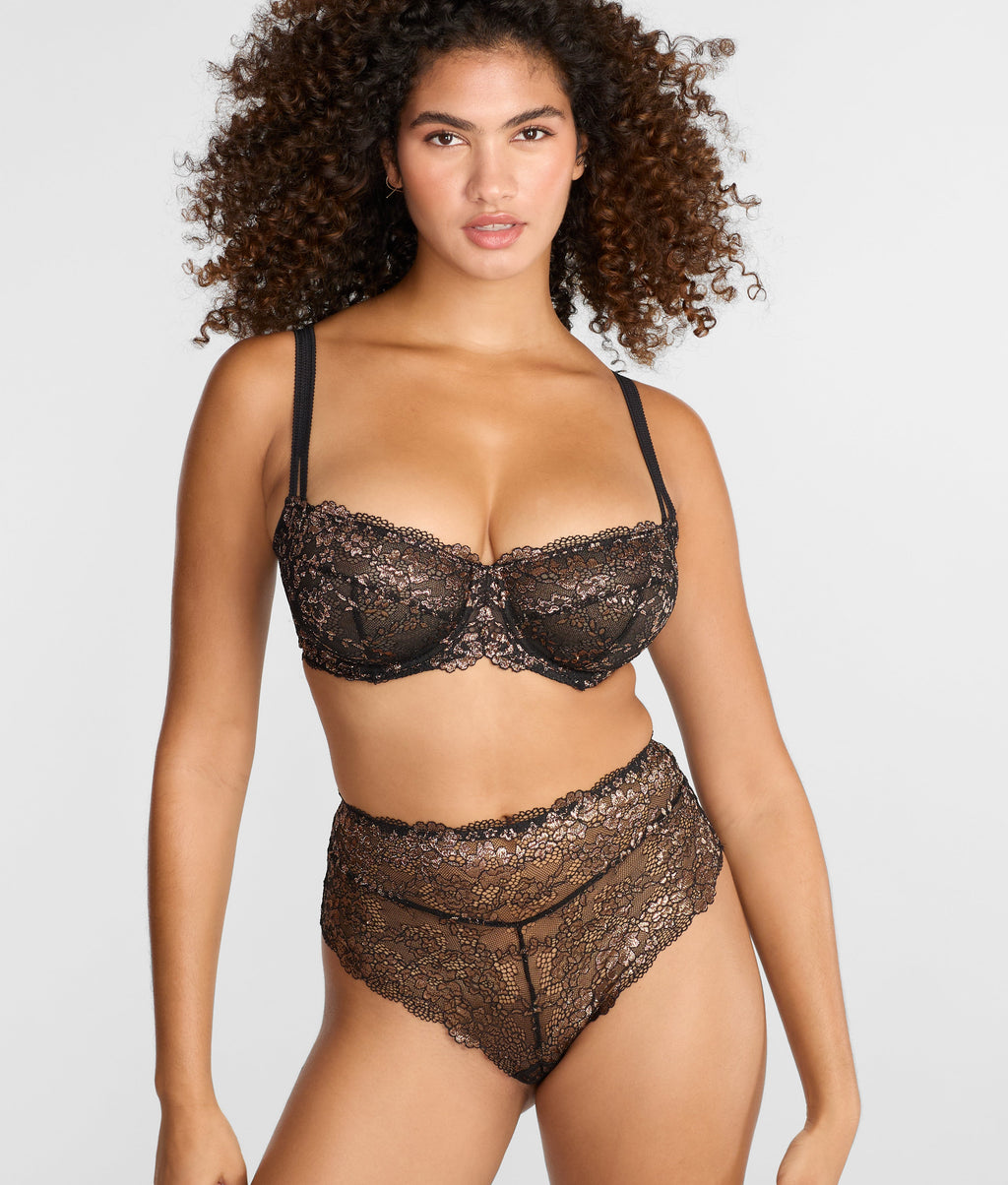 Lace Unlined Side Support Bra