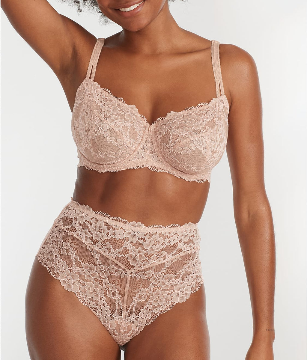 Lace Unlined Side Support Bra