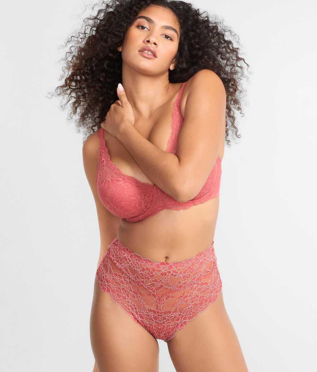 Lightly Lined Lace Plunge Bra