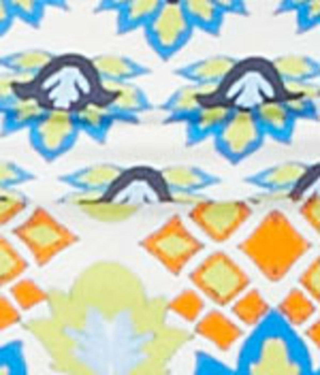 Grecian Tile Verso High-Waist Reversible Bikini Bottom