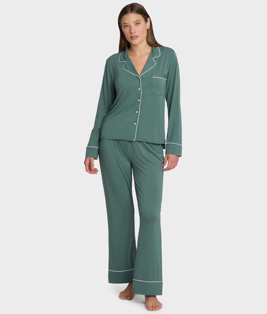 The Cooling Piped Pajama Set