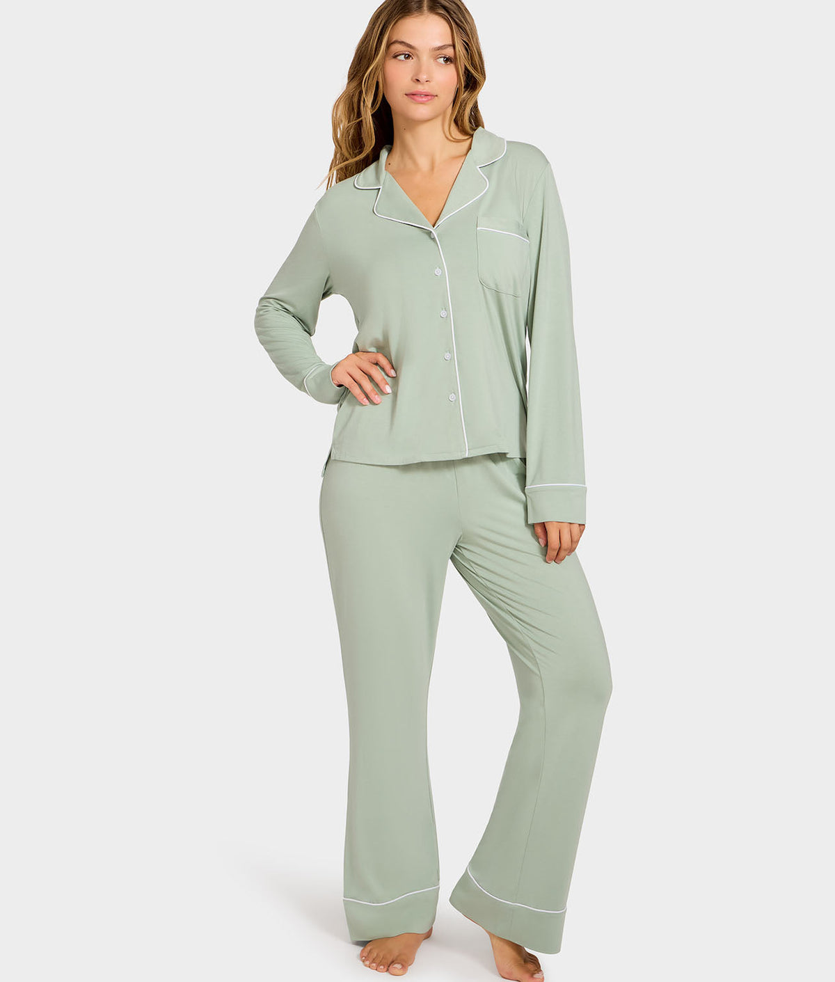The Cooling Piped Pajama Set