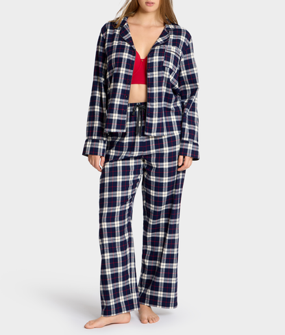 The Cozy Plaid Brushed Cotton Pajama Set