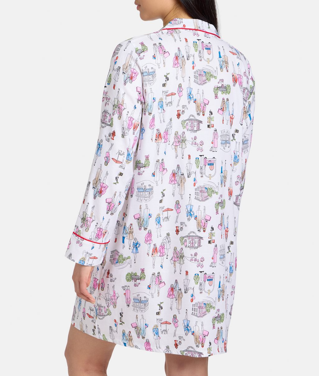 The Cozy Brushed Cotton Printed Sleep Shirt