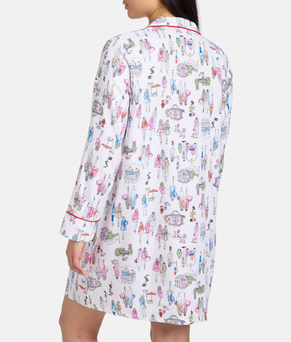 The Cozy Brushed Cotton Printed Sleep Shirt