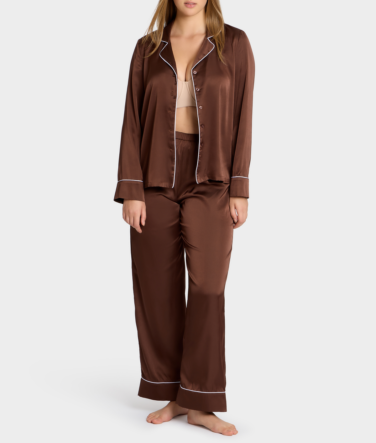 The Washed Satin Pajama Set