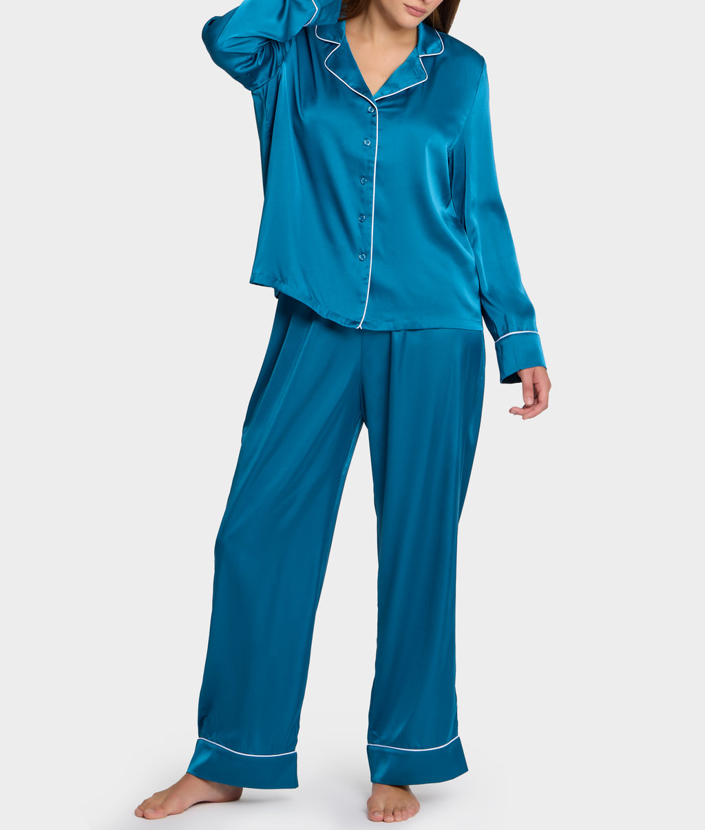 The Washed Satin Pajama Set