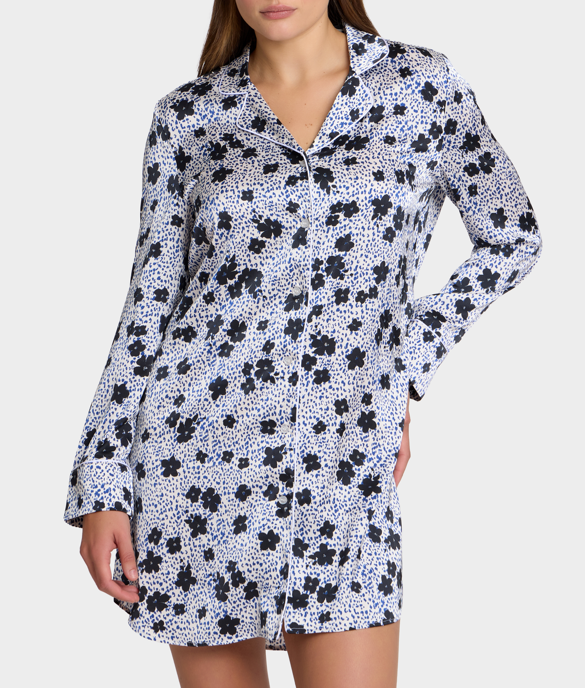The Washed Satin Sleep Shirt