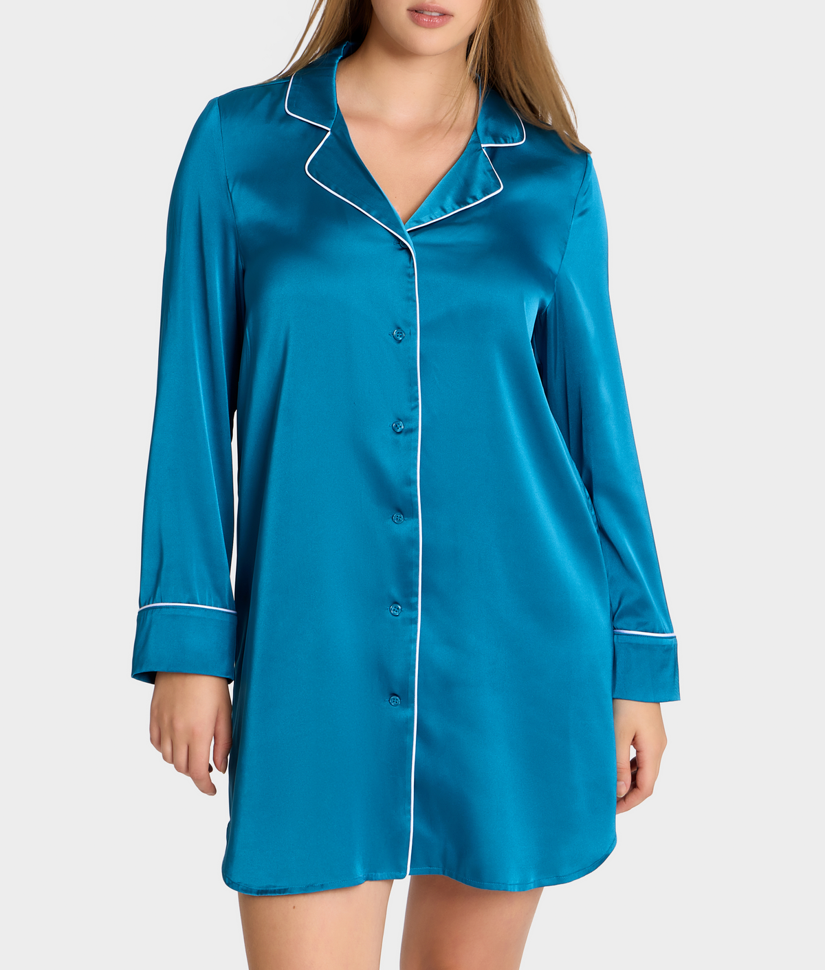The Washed Satin Sleep Shirt