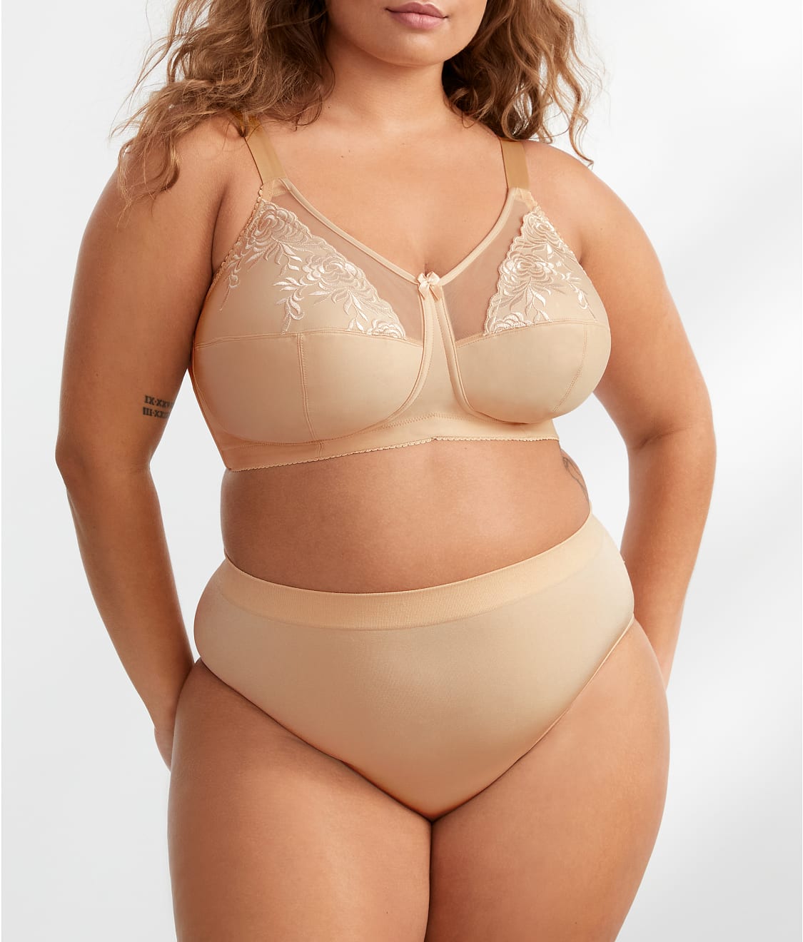 Embroidered Microfiber Wire-Free Bra