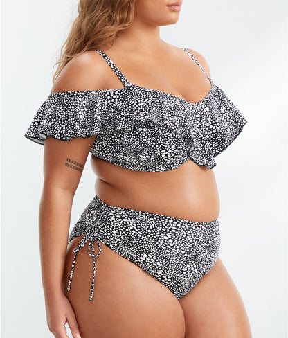 Plus Size Pebble Cove Ruffle Underwire Bikini Top