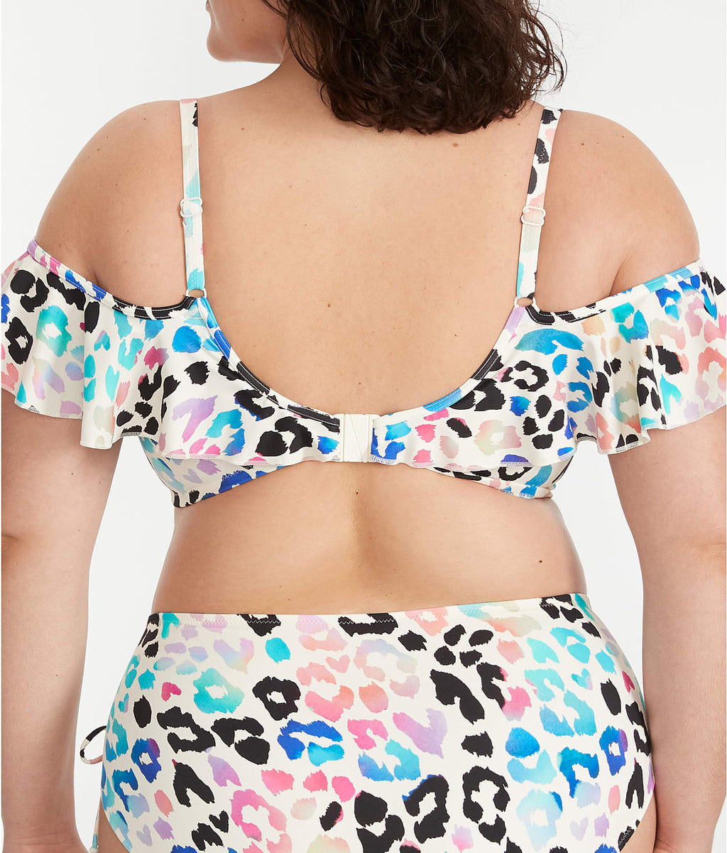 Plus Size Party Bay Ruffle Underwire Bikini Top