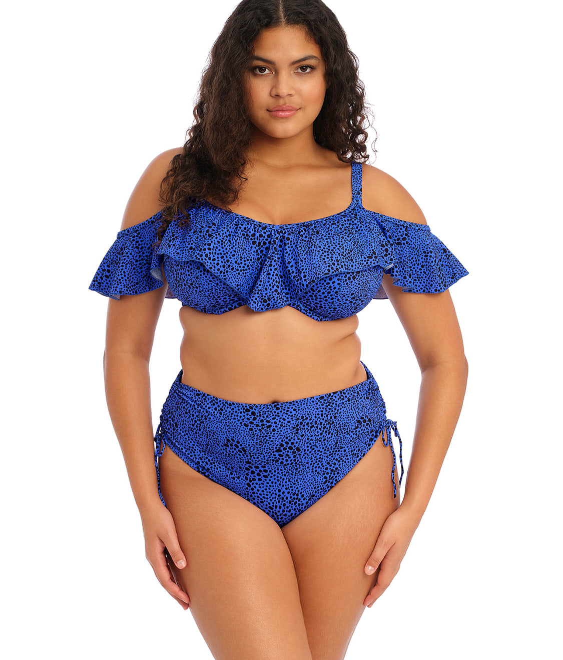 Plus Size Pebble Cove Ruffle Underwire Bikini Top