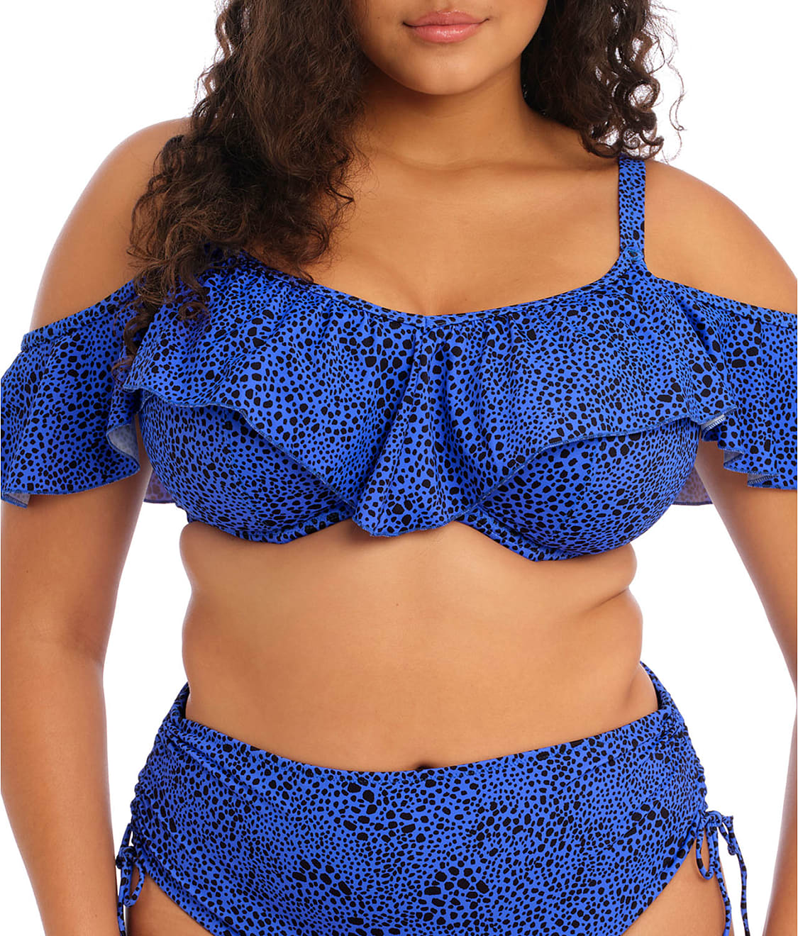 Plus Size Pebble Cove Ruffle Underwire Bikini Top