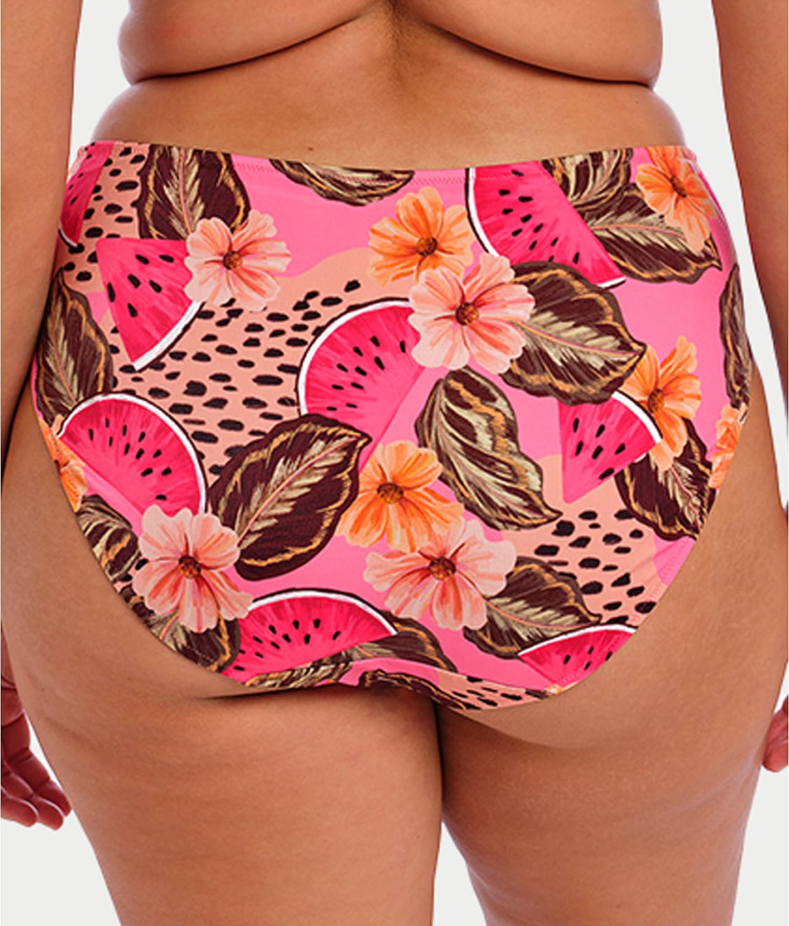 Plus Size Cabana Nights Mid-Rise Bikini Bottom