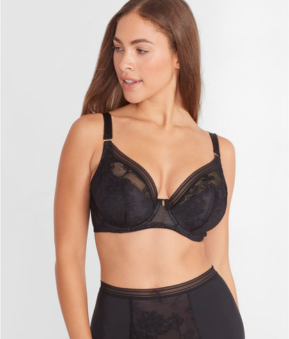 Fusion Lace Padded Plunge Bra