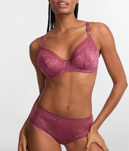 Fusion Lace Padded Plunge Bra